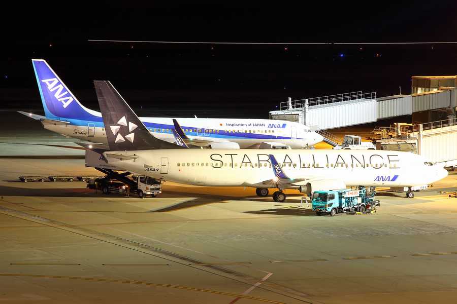 空港の飛行機